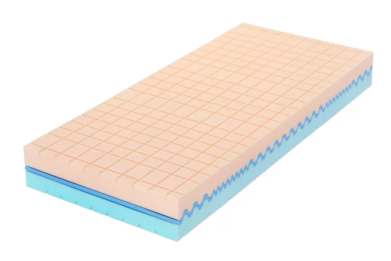 Matrace z paměťové pěny Tropico Guard Medical 90x200 cm - Obě strany matrace mají profilace ve tvaru kostek, vyvinutou pro zdravotní matrace.